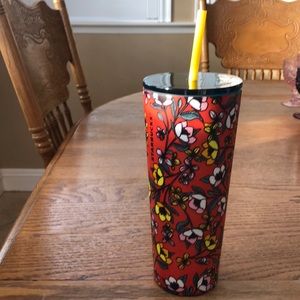 Floral Starbucks cup
